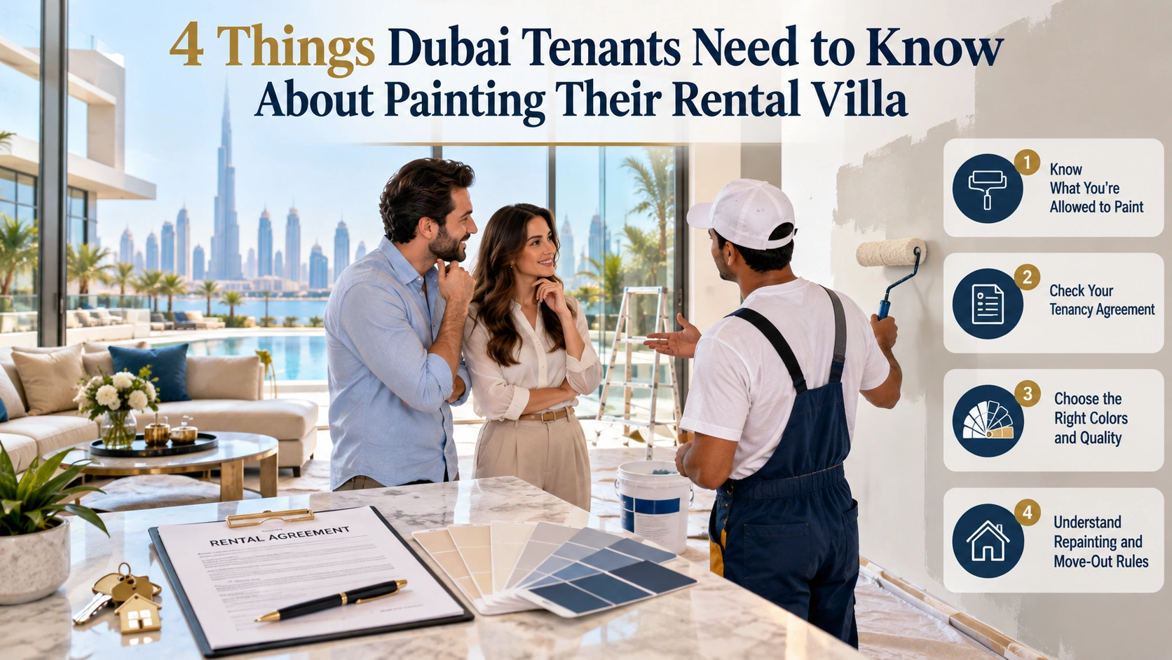 4 Things Dubai Tenants Need to Know About Painting Their Rental Villa